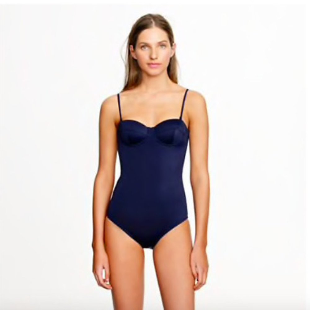J. Crew Navy Underwire One Piece Swimsuit
